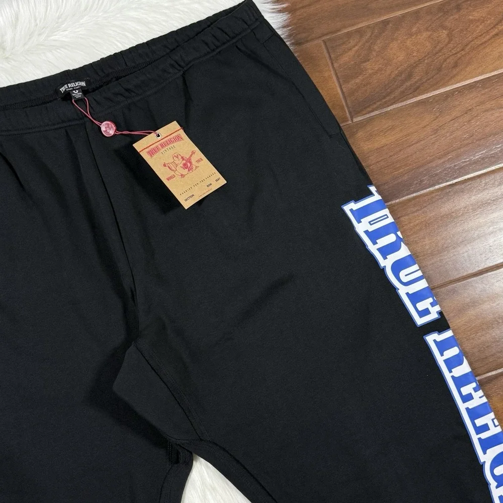 True Religion Men's Size XXXL Black Exaggerated Icon Jogger Pants‎